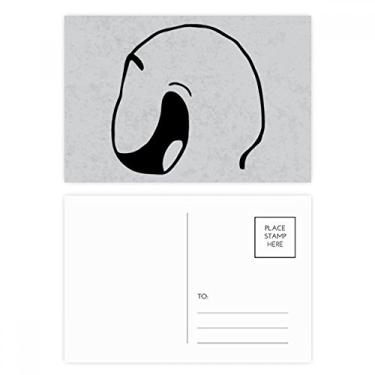 Imagem de Cartão postal Shameless Smile preto com estampa feliz, cartão de felicitações de aniversário