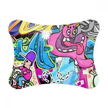 Imagem de Graffiti Street Culture Moldura colorida de monstro para decoração de quadros, ornamento de jogo de quebra-cabeça