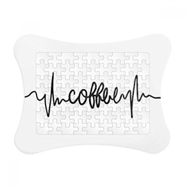 Imagem de Moldura de quebra-cabeça com citação de café ornamento de jogo de quebra-cabeça