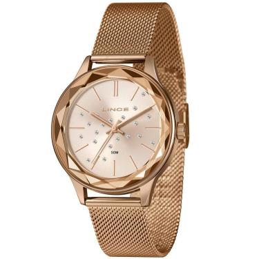 Imagem de Relógio LINCE feminino analógico strass rosê LRR4782L40 R1RX