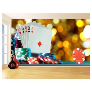 Imagem de Papel De Parede 3D Salão De Jogos Cartas Poker 3,5M Jcs97