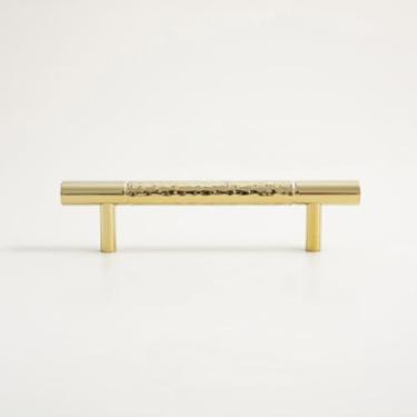 Imagem de Puxadores e maçanetas de porta de armário de latão maciço dourado para móveis, armário, gaveta, puxador em T, feito à mão, C, 4915,96, PVD, chui