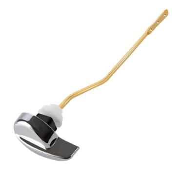 Imagem de PDFans Kit de substituição de alça de vaso sanitário, alavanca de descarga de montagem lateral universal cabe na maioria dos banheiros material de latão sólido, acabamento cromado..