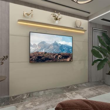 Imagem de Painel Para Tv Até 75 Polegadas Com Led Nobre Royal 220 Off White - Gelius