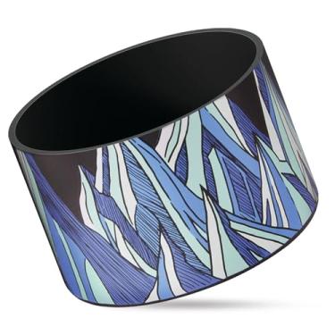 Imagem de REUZBL Capa protetora de silicone para garrafas de água com isolamento Hydro Flask de 12 a 40 oz, série Peaks, capa inferior antiderrapante, Black Peaks, Fits 32 oz & 40 oz Bottles
