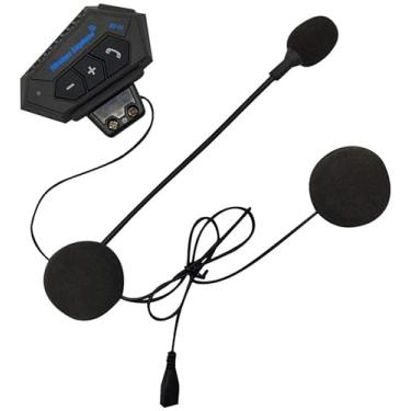 Imagem de Fone De Ouvido Capacete Moto Bt-12 Bluetooth 5.0 Sem Fio Ip67 Comunicador Motoboy Motoqueiro Microfone