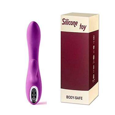 Imagem de Vibrador Ponto G Com Estimulador Recarregável E 10 Modos De Vibrações - 20,8 X 4,1 Cm Roxo