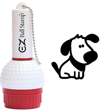 Imagem de EZ BALL STAMP Carimbo de bola de golfe – Secagem ultrarrápida, marcador de tinta livre de manchas para personalizar sua bola (cachorro preto)