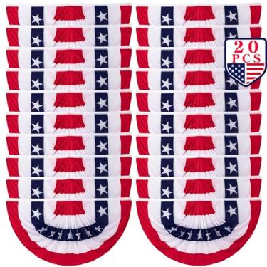 Imagem de 20 peças de bandeiras de ventilador de 4 de julho x 1,8 m