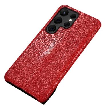Imagem de Capa de telefone de couro para Samsung Galaxy S 24 S24 S23 Ultra S21 FE S22 Plus Note 20 10 A55 A54 5G A53 Capa traseira, vermelha, para Galaxy S24 Ultra