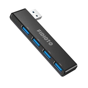 Imagem de Hub USB, adaptador USB Fidioto de 4 portas (1 hub 3.0, 3 x 2.0), expansor de porta multiUSB para laptop, iMac Pro, MacBook Air, Mac Mini/Pro, Surface Pro, notebook, pen drives USB e HDD móvel, etc.