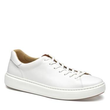 Imagem de Johnston & Murphy Anders Sapato masculino com cadarço – sapatos casuais para homens, sapatos masculinos de couro, Branco, 42