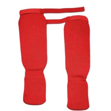 Imagem de rockible Caneleiras do peito do pé, protetores de perna, equipamento de proteção para karatê, protetores de panturrilha para kickboxing, taekwondo, vermelho eu