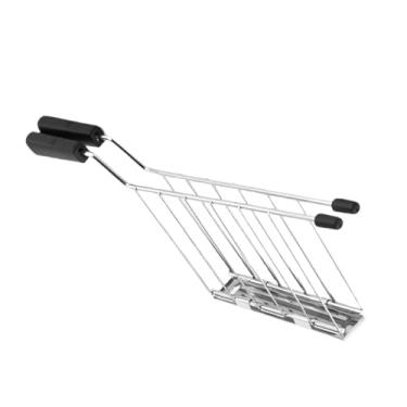 Imagem de Generic Suporte de fatia de torradeira, rack de aquecimento prático em aço inoxidável, ferramenta de cozinha, gaiola para sanduíche, pão, torradeira, para, PRETO