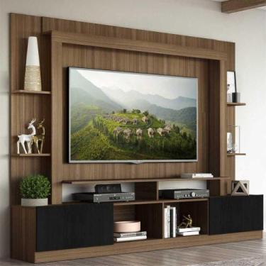 Imagem de Rack Estante c/ Painel e Suporte TV 65" e 2 portas Oslo Multimóveis Ma