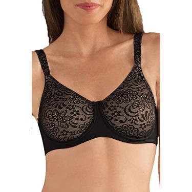 Imagem de Amoena Sutiã Annette feminino moldado com aro, Preto/Nude, 40G
