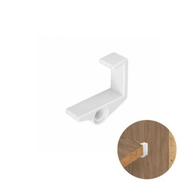 Imagem de Suporte Prateleira Com Trava 16 Mm Branco - Fgvtn, Polímero, Branco