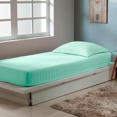 Imagem de Colcha Solteiro Zapt Zum Sleep C/ Elástico 2Pçs 200 Fios 100% Algodão 