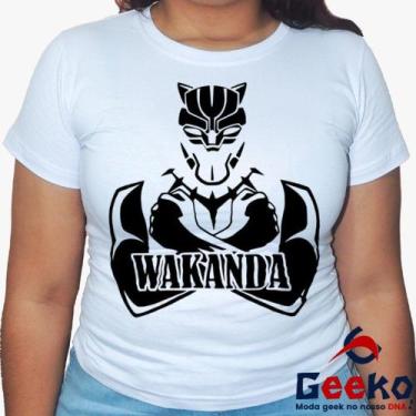 Imagem de Baby Look Wakanda 100% Algodão - Pantera Negra - Black Panther - Geeko