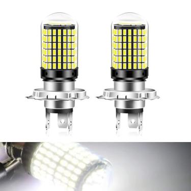 Imagem de Juren 2 peças lâmpadas LED de farol de motocicleta 1200LM 3014 144smd lâmpadas LED para Yamaha, ATVS YFM350 450 400 660 700 Raptor 12V (H4)