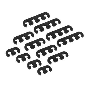 Imagem de VekAuto 12 peças 7 mm 8 mm 8,5 mm 8,8 mm separadores de vela de ignição de motor de carro separadores de fio de ignição suporte preto acessórios automotivos