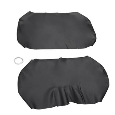 Imagem de BuliBoao Conjunto de capa de assento dianteiro de carrinho de golfe básico para carrinho de golfe E-Z-Go TXT, couro de microfibra, preto