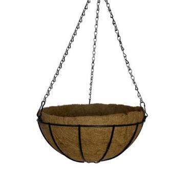 Imagem de Vaso de Fibra de Coco 25cm Suspenso Com Corrente Para Plantas E Flores