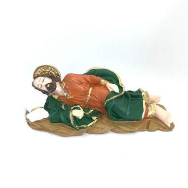 Imagem de Escultura São José dormindo 16 cm resina - Lua Mística - 100% Original