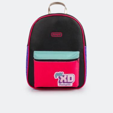 Imagem de Mochila PK XD Pampili Pista de Dança Preta Colorida 600.1032, Preto