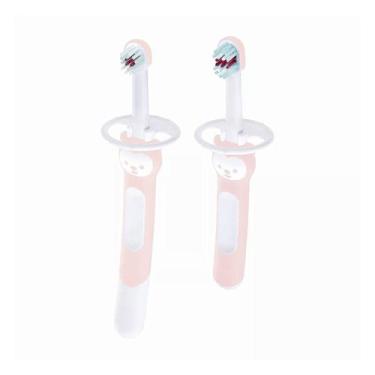 Imagem de Kit Escova Dental Baby Treinamento Learn to Brush Rosa Mam
