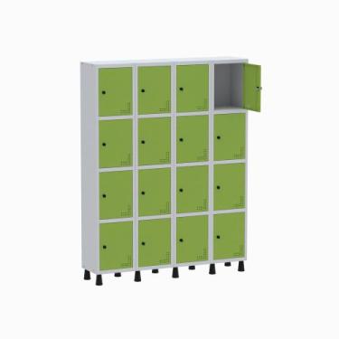 Imagem de Armário Guarda Volume Locker Roupeiro 4 Vãos 16 Portas GR304/16 Light 