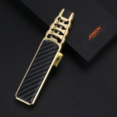 Imagem de F Jobon Upscale Jet Isqueiro Maçarico Fixo Chama Metal Super Fino Port