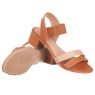 Imagem de Sandália de Salto Feminina Elástico Varios Tamanhos Moda - Cazzani, 40