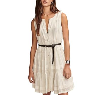 Imagem de Lucky Brand Minivestido feminino rodado para uso, Whisper White, PP