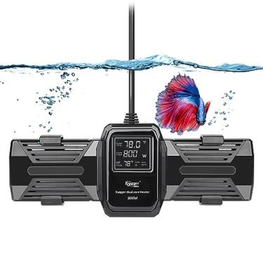 Imagem de hygger Aquecedor de aquário, aquecedor submersível de aquário de peixes de 500 W 800 W 1000 W com tela digital LED, proteção contra sobretemperatura e desligamento automático, para tanque de água