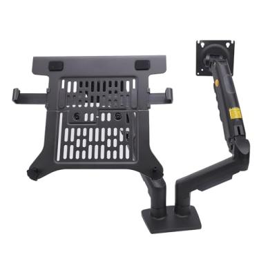 Imagem de Suporte para Monitor e Laptop, Suporte Combinado 2 Em 1 Ajustável para Monitor de 17 a 30 Polegadas Suporte de Montagem Em Mesa para Laptop de 10 a 17 Polegadas Carga de Suporte