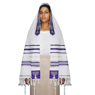 Imagem de Talit Especial Profeta Isaías ROXO - Importado De Israel