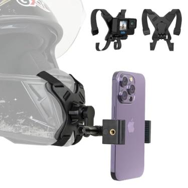 Imagem de SOH Mingying Suporte De Cinta De Queixo Para Capacete De Motocicleta Soh Com Clipe De Telefone Para Iphone 15 Pro Max/14/13Pro/Mini, Google, Samsung, Lg, Pixel, Huawei, Xiaomi, Todos Os Smartphones