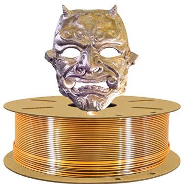 Imagem de TTYT3D Filamento bicolor para impressora 3D de coextrusão PLA de duas cores, preto, laranja, 1,75 mm, 2 cores em 1, impressão PLA, amplamente adequado para impressora 3D, material de impressora 3D de