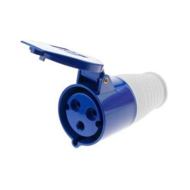 Imagem de Tomada Acoplamento 2P+T 32A AZUL 6H 220/250V OMG 3256 - 000021