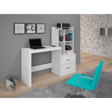 Imagem de Mesa de estudo com estante alana 2 gavetas 4 nichos - JCM MOVELARIA, B