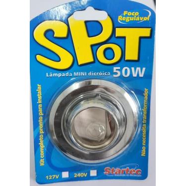 Imagem de Kit 10 Spot Mini Dicroica Olho de Boi Lindo Embutir Redondo Para Lampa