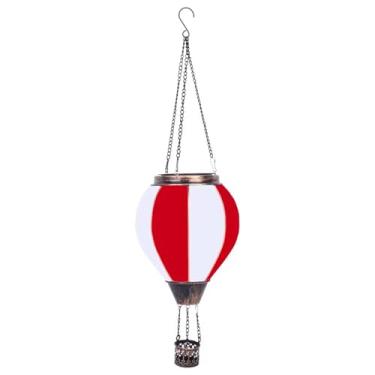 Imagem de Lanterna Solar de Ballão de Aro quente com Tenedor de Candelas,Ballões Solares de Aro quente pendurados decorativos para Patio de Liga de Jardão (F)