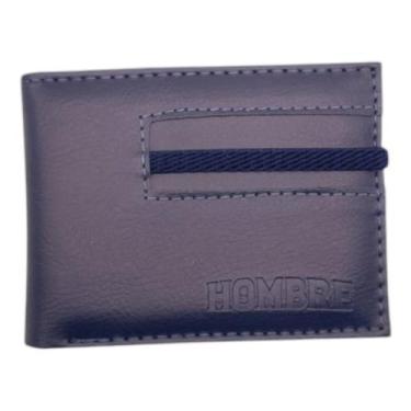 Imagem de Carteira Masculina Compacta material sintético RFID 6 Cartões CNH Nota