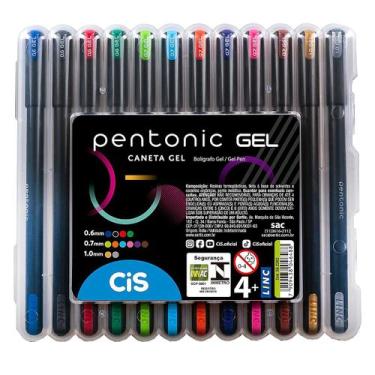 Imagem de Caneta Gel Pentonic Ponta Fina Cis 12 Cores Sortidas