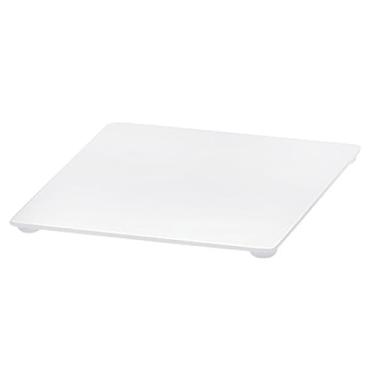 Imagem de Bandeja Vidro Lavabo Sala Cozinha Quadrada Decorativa 20x20 (Branco)