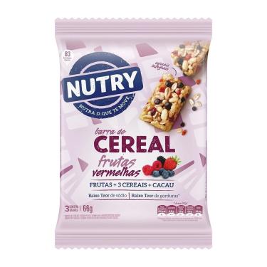 Imagem de Barra de Cereais Nutry Frutas Vermelhas com Cookies 66g