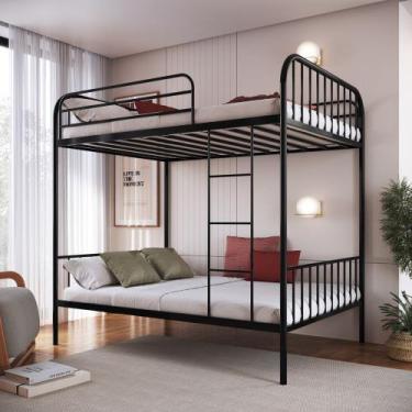 Imagem de Beliche Casal/Casal em ferro - Margarida - Camas & Beliches, preto