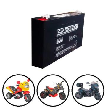 Imagem de Bateria Recarregável Para Moto Elétrica 6v 7 Amperes - Csp Power