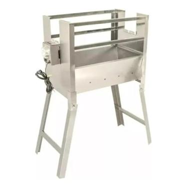 Imagem de Churrasqueira C/ Espeto Giratório Dobravel Inox 110v - infinity grill